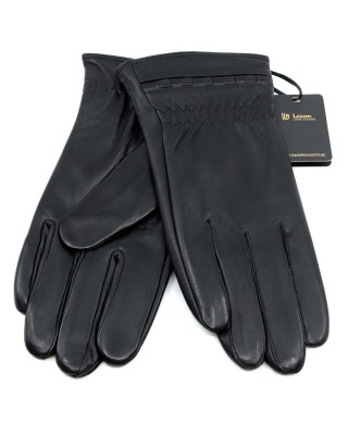 Black leather gloves LEGEND-ACCESSORIES