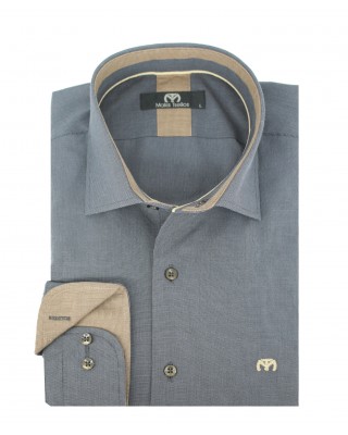 ΑΝΔΡΙΚΟ ΠΟΥΚΑΜΙΣΟ ΤΗΣ ΕΤΑΙΡΕΙΑΣ MAKIS TSELIOS ΣΕ ΓΚΡΙ ΣΚΟΥΡΟ ΧΡΩΜΑ