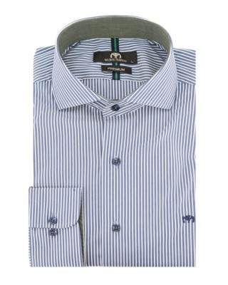 MEN'S BLUE STRIPED SHIRT