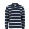 MAKIS CHELIS STRIPED COLLAR POLO SHIRT