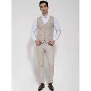 Υφασμάτινο παντελόνι μπεζ της εταιρείας TRESOR