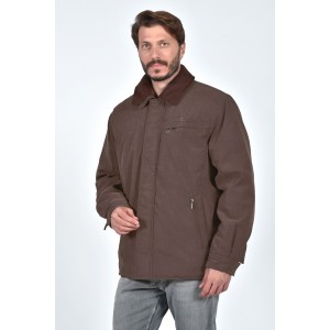 Κλασικό ίσιο μπουφάν καφέ CASTOR Κλασικό ίσιο μπουφάν καφέ CASTOR