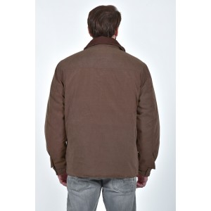 Κλασικό ίσιο μπουφάν καφέ CASTOR Κλασικό ίσιο μπουφάν καφέ CASTOR