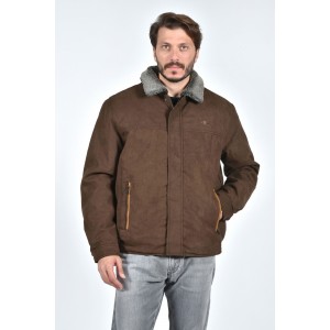 Ανδρικό μπουφάν της εταιρείας castor τύπου σουέτ σε καφέ χρώμα. Ανδρικό μπουφάν της εταιρείας castor τύπου σουέτ σε καφέ χρώμα.