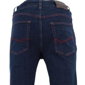 Παντελόνι τζιν μπλε με κόκκινα γαζιά makis tselios.