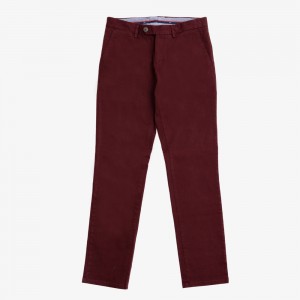 Παντελόνι chino peach touch σε κανονική γραμμή μπορντό Παντελόνι chino peach touch σε κανονική γραμμή μπορντό