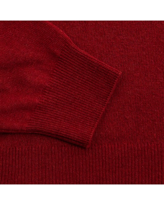 Πουλόβερ DUR cashmere-touch λαιμόκοψη βυσηνί