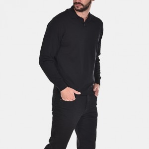 Πόλο μερινός DUR σε κανονική γραμμή μαύρο