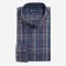 Ανδρικό πουκάμισο DUR πικέ σε στενή γραμμή μπλε καρό