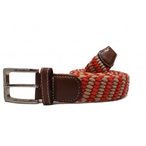 Ζώνη DUR υφασμάτινη ελαστική πορτοκαλί μπεζ