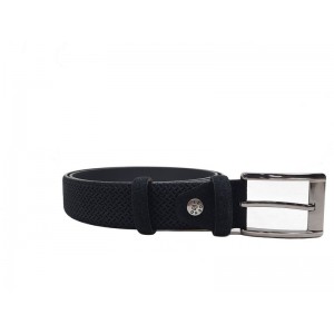 Δερμάτινη ζώνη σουέτ μαύρη