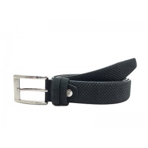 Δερμάτινη ζώνη σουέτ μαύρη