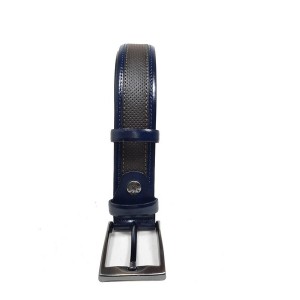 Δερμάτινη ζώνη μπλε καφέ