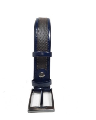 Δερμάτινη ζώνη μπλε καφέ