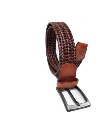 Δερμάτινη ζώνη ελαστική καφέ