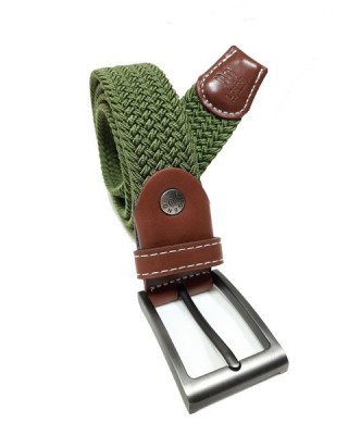 Υφασμάτινη ζώνη sport ελαστική λαδί