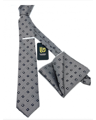 ΓΡΑΒΑΤΑ ΣΕ ΓΚΡΙ ΜΟΤΙΒΟ ΤΥΠΟΥ MICRO ΣΕΤ ME ΜΑΝΤΗΛΑΚΙ