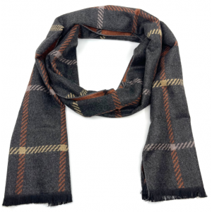 Κασκόλ διπλής όψης unisex γκρι maroon Κασκόλ διπλής όψης unisex γκρι maroon
