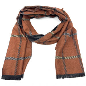 Κασκόλ διπλής όψης unisex γκρι maroon Κασκόλ διπλής όψης unisex γκρι maroon