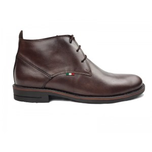 Δερμάτινο μποτάκι καφέ Δερμάτινο μποτάκι καφέ