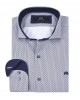 Men's shirt in regular line design white blue Men's shirt in regular line design white blue