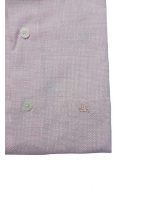 DUR polka dot slub shirt in narrow line pink DUR polka dot slub shirt in narrow line pink