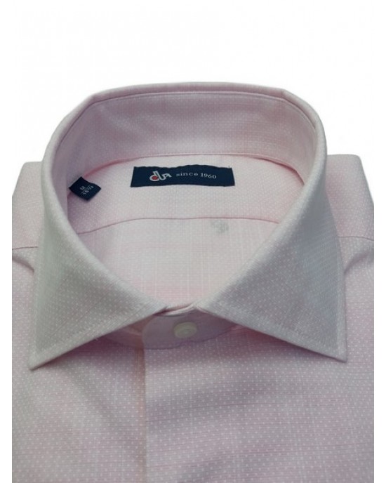 DUR polka dot slub shirt in narrow line pink DUR polka dot slub shirt in narrow line pink