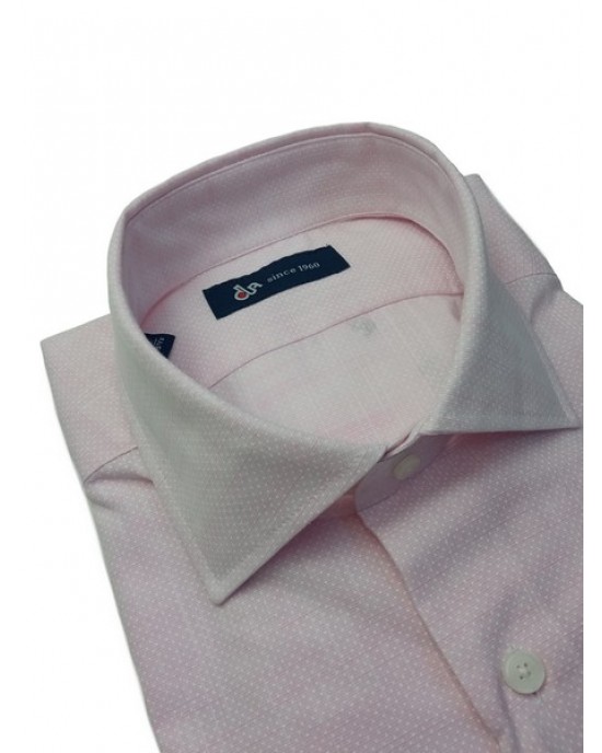 DUR polka dot slub shirt in narrow line pink DUR polka dot slub shirt in narrow line pink