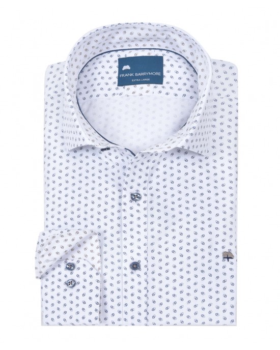 Ανδρικό πουκάμισο σε κανονική γραμμή μπλε καφέ