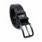 Black Leather Belt with perforated pattern