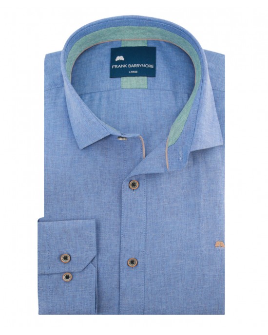 Ανδρικό πουκάμισο μπλε FRANK BARRYMORE σε κανονική γραμμή
