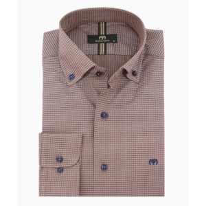 Κλασικό πουκάμισο Makis tselios καφέ.