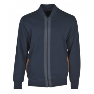 Ζακέτα μπλε βαμβακερή Makis Tselios με πλαϊνές τσέπες. Ζακέτα μπλε βαμβακερή Makis Tselios με πλαϊνές τσέπες.