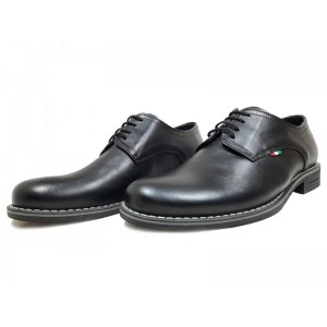 Δερμάτινο παπούτσι δετό μαύρο Δερμάτινο παπούτσι δετό μαύρο